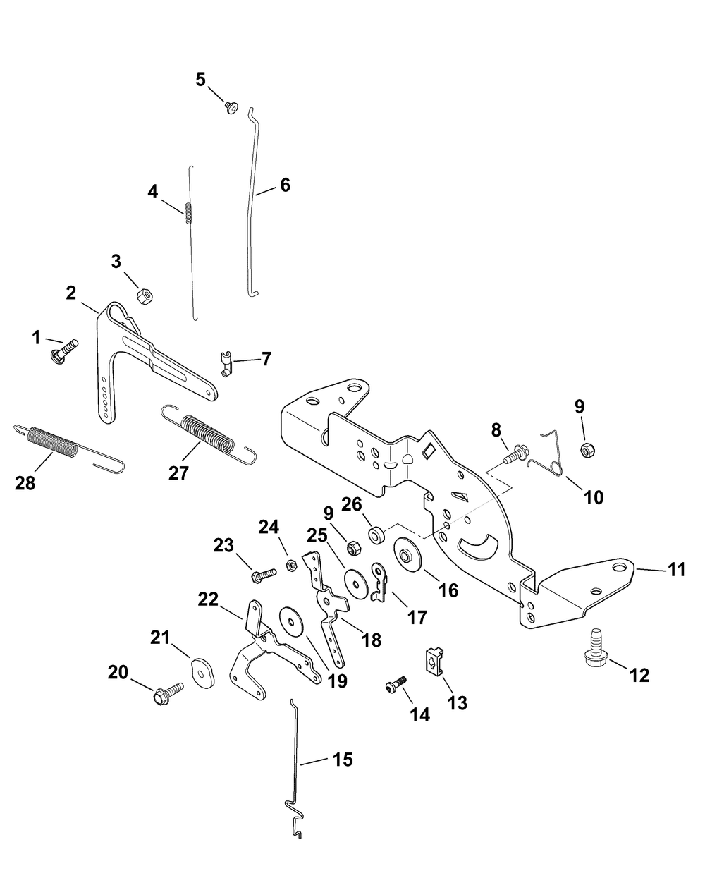 Sv820 Engine Controls Diagram and Parts List for Z-FORCE50 17AF3AGP-17AF3AGP010 Cub Cadet Lawn Tractor